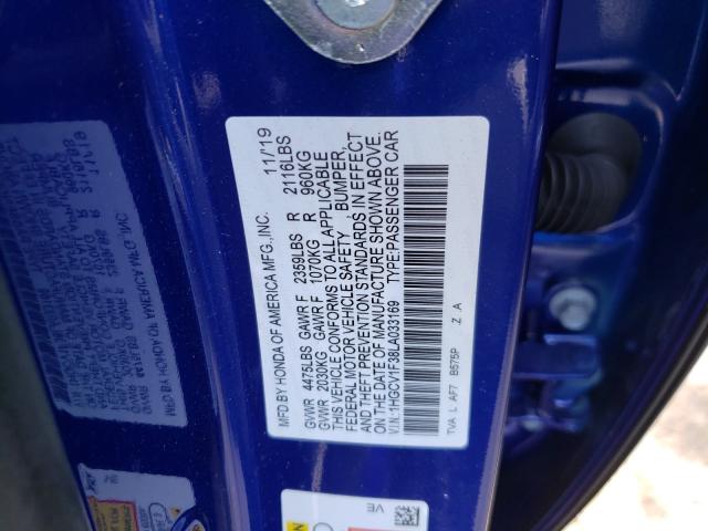 Photo 9 VIN: 1HGCV1F38LA033169 - HONDA ACCORD SPO 