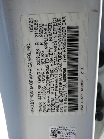 Photo 11 VIN: 1HGCV1F38LA086258 - HONDA ACCORD SPO 