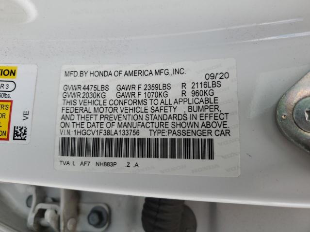 Photo 12 VIN: 1HGCV1F38LA133756 - HONDA ACCORD SPO 