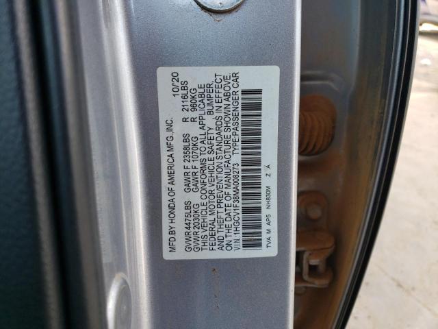 Photo 11 VIN: 1HGCV1F38MA008273 - HONDA ACCORD 