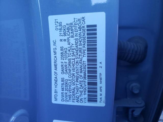 Photo 11 VIN: 1HGCV1F38MA035277 - HONDA ACCORD 