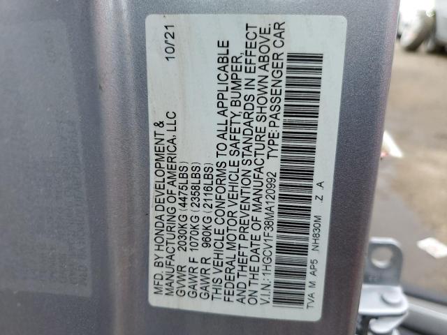 Photo 12 VIN: 1HGCV1F38MA120992 - HONDA ACCORD SPO 