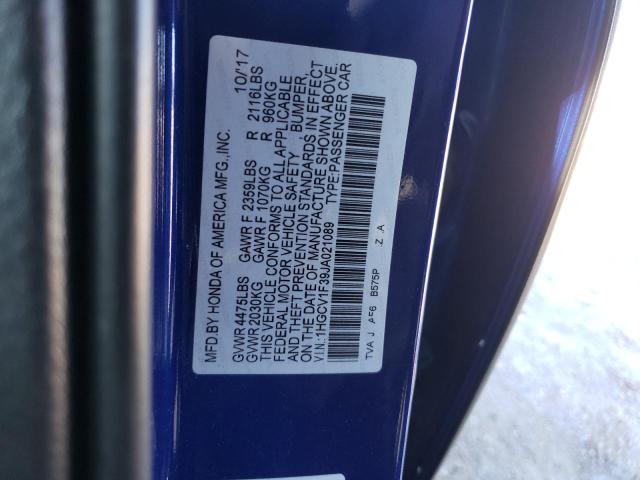 Photo 12 VIN: 1HGCV1F39JA021089 - HONDA ACCORD 