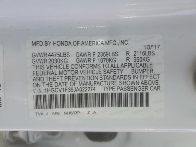 Photo 12 VIN: 1HGCV1F39JA022274 - HONDA ACCORD 