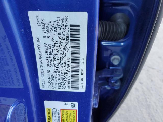 Photo 11 VIN: 1HGCV1F39JA061849 - HONDA ACCORD 