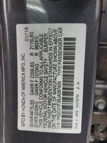 Photo 11 VIN: 1HGCV1F39JA087609 - HONDA ACCORD 