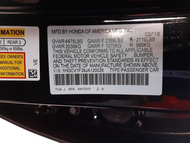 Photo 11 VIN: 1HGCV1F39JA120026 - HONDA ACCORD 