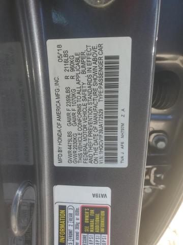 Photo 12 VIN: 1HGCV1F39JA172529 - HONDA ACCORD 