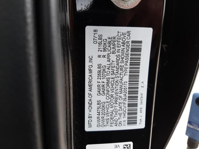 Photo 9 VIN: 1HGCV1F39JA205173 - HONDA ACCORD SPO 