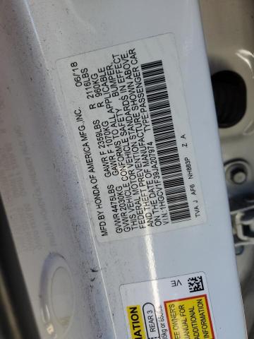 Photo 11 VIN: 1HGCV1F39JA207974 - HONDA ACCORD 