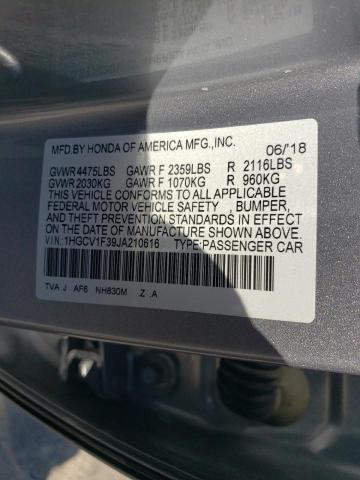 Photo 11 VIN: 1HGCV1F39JA210616 - HONDA ACCORD 