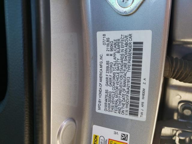 Photo 9 VIN: 1HGCV1F39JA211913 - HONDA ACCORD SPO 