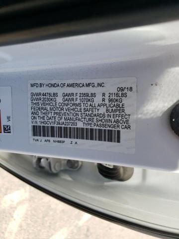 Photo 9 VIN: 1HGCV1F39JA237203 - HONDA ACCORD SPO 