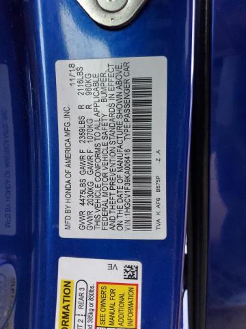 Photo 11 VIN: 1HGCV1F39KA006416 - HONDA ACCORD SPO 