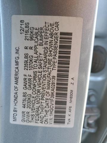 Photo 11 VIN: 1HGCV1F39KA028139 - HONDA ACCORD SPO 