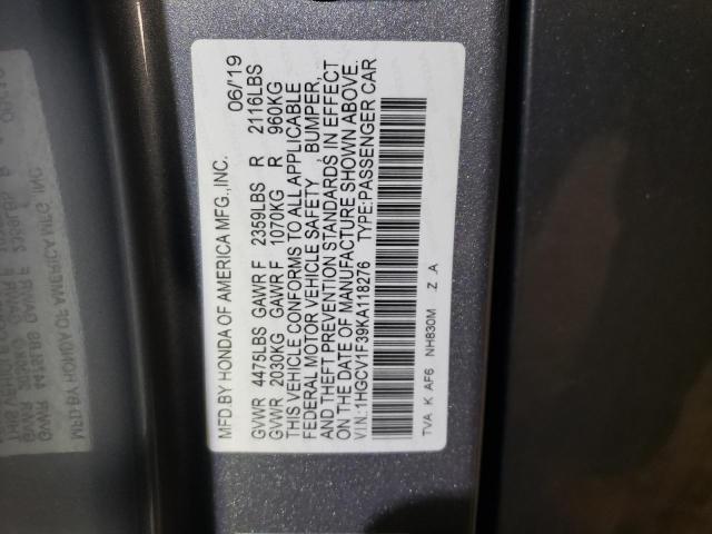 Photo 11 VIN: 1HGCV1F39KA118276 - HONDA ACCORD 