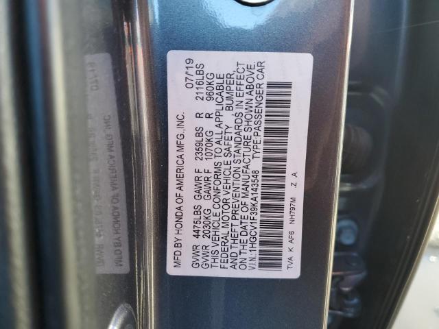 Photo 11 VIN: 1HGCV1F39KA143548 - HONDA ACCORD SPO 