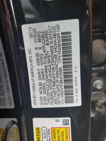 Photo 12 VIN: 1HGCV1F39KA155585 - HONDA ACCORD SPO 