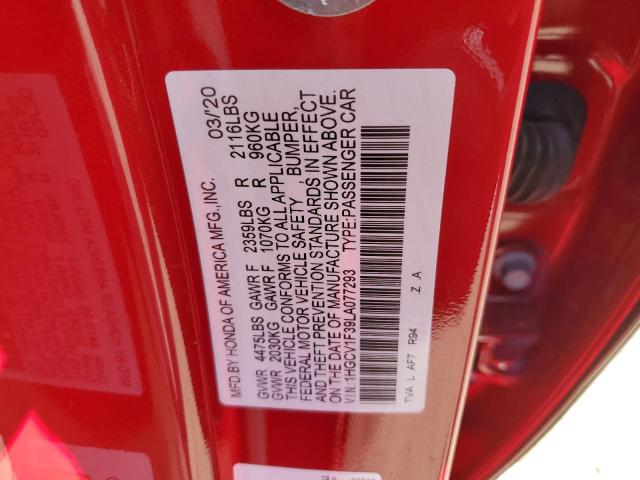 Photo 9 VIN: 1HGCV1F39LA077293 - HONDA ACCORD SPO 