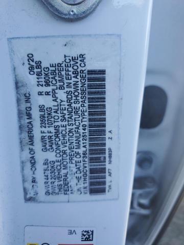 Photo 11 VIN: 1HGCV1F39LA138741 - HONDA ACCORD SPO 