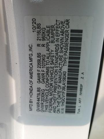 Photo 12 VIN: 1HGCV1F39LA158343 - HONDA ACCORD SPO 