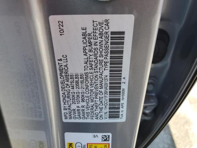 Photo 11 VIN: 1HGCV1F39NA091374 - HONDA ACCORD SPO 