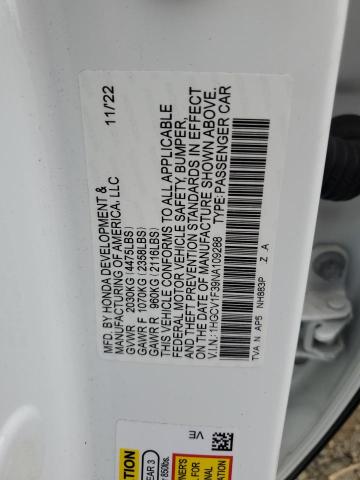 Photo 11 VIN: 1HGCV1F39NA109288 - HONDA ACCORD SPO 