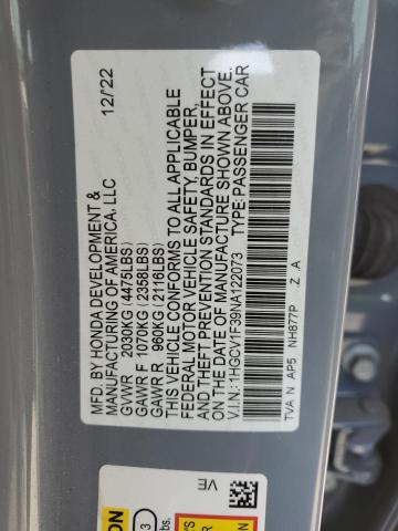 Photo 11 VIN: 1HGCV1F39NA122073 - HONDA ACCORD SPO 