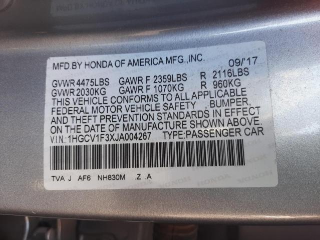 Photo 9 VIN: 1HGCV1F3XJA004267 - HONDA ACCORD SPO 