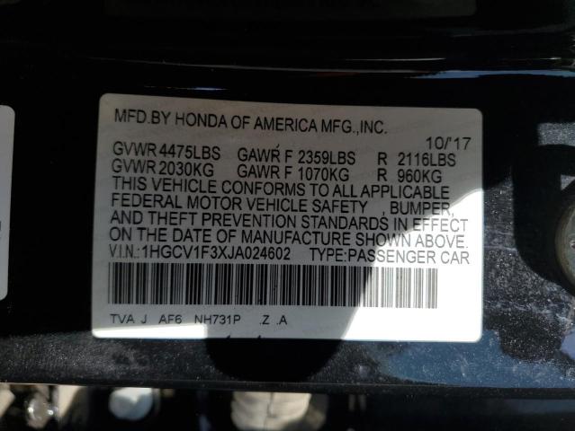 Photo 11 VIN: 1HGCV1F3XJA024602 - HONDA ACCORD 