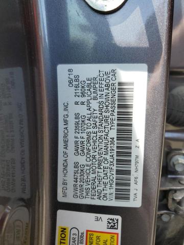 Photo 11 VIN: 1HGCV1F3XJA191364 - HONDA ACCORD SPO 