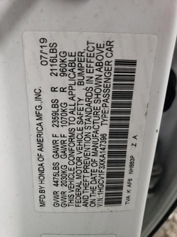 Photo 11 VIN: 1HGCV1F3XKA147396 - HONDA ACCORD 