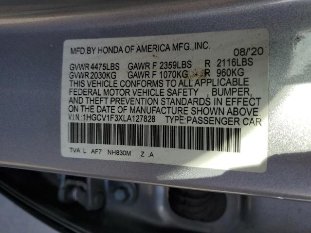 Photo 11 VIN: 1HGCV1F3XLA127828 - HONDA ACCORD 