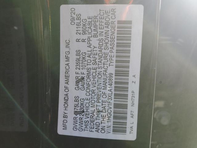 Photo 11 VIN: 1HGCV1F3XLA140899 - HONDA ACCORD SPO 