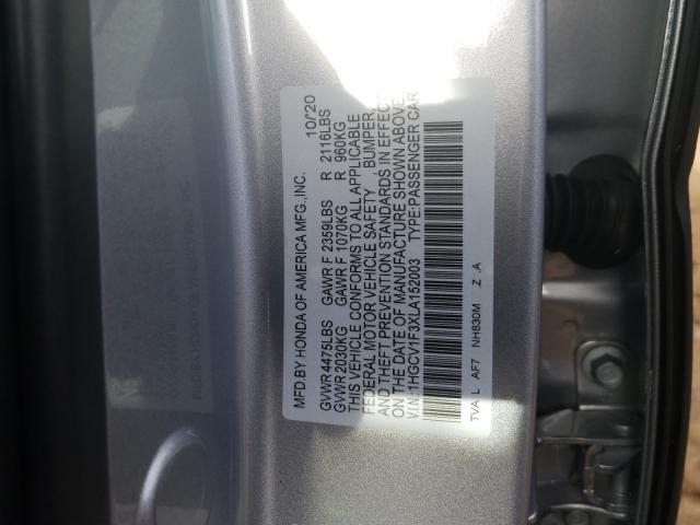 Photo 9 VIN: 1HGCV1F3XLA152003 - HONDA ACCORD SPO 