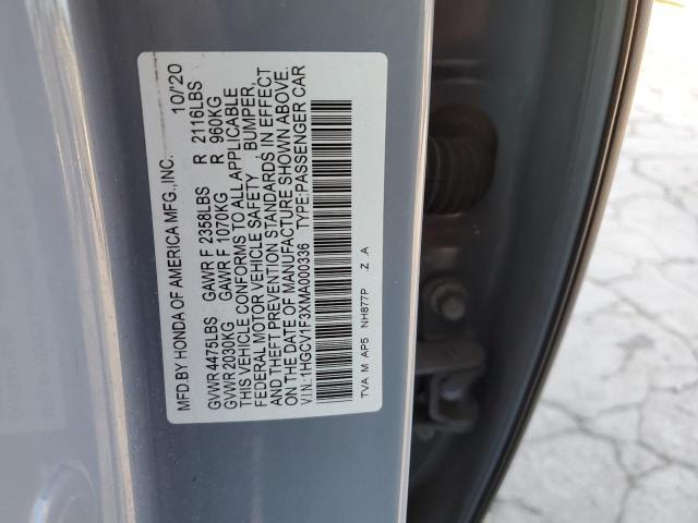 Photo 11 VIN: 1HGCV1F3XMA000336 - HONDA ACCORD SPO 