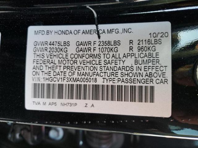 Photo 12 VIN: 1HGCV1F3XMA005018 - HONDA ACCORD SPO 