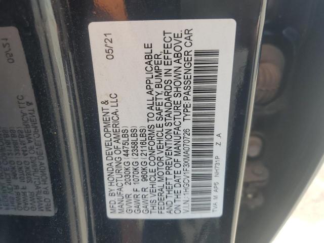 Photo 11 VIN: 1HGCV1F3XMA070726 - HONDA ACCORD 