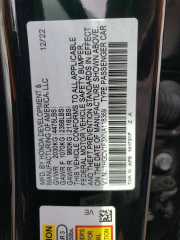 Photo 12 VIN: 1HGCV1F3XNA118369 - HONDA ACCORD 