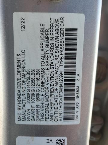 Photo 11 VIN: 1HGCV1F3XNA120994 - HONDA ACCORD SPO 