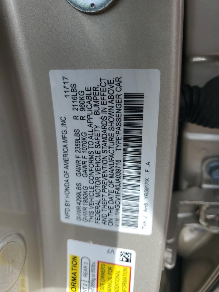 Photo 11 VIN: 1HGCV1F40JA039716 - HONDA ACCORD 