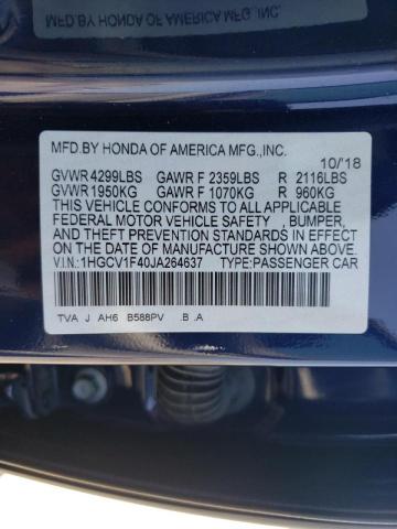 Photo 9 VIN: 1HGCV1F40JA264637 - HONDA ACCORD EX 