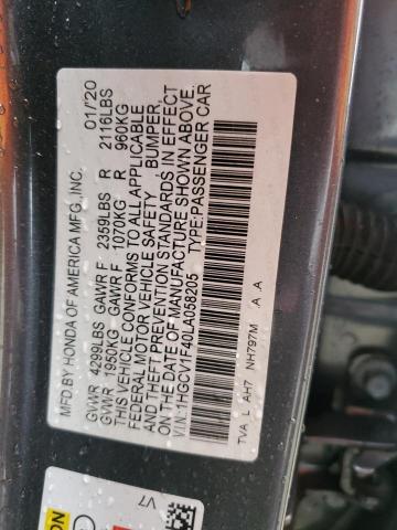 Photo 12 VIN: 1HGCV1F40LA058205 - HONDA ACCORD 