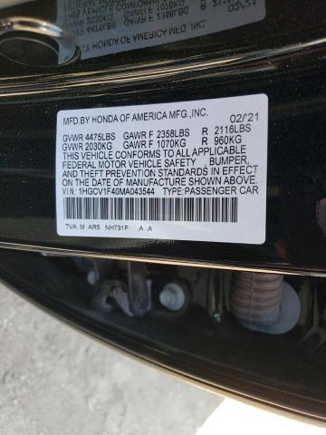 Photo 11 VIN: 1HGCV1F40MA043544 - HONDA ACCORD SPO 