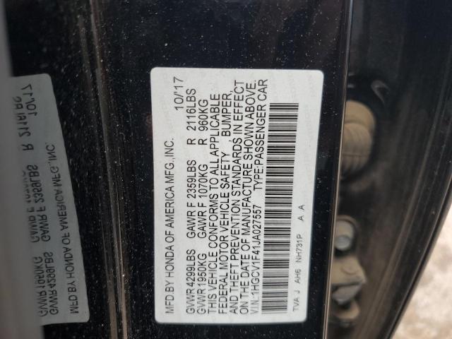 Photo 12 VIN: 1HGCV1F41JA027557 - HONDA ACCORD EX 