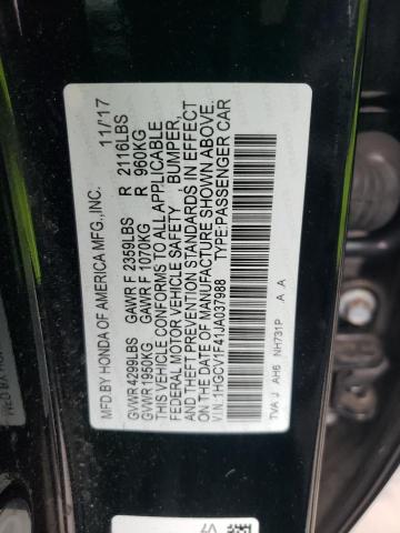 Photo 11 VIN: 1HGCV1F41JA037988 - HONDA ACCORD EX 