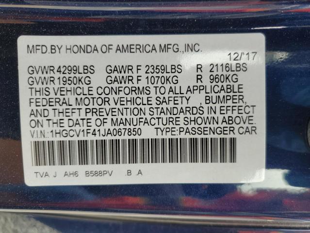 Photo 12 VIN: 1HGCV1F41JA067850 - HONDA ACCORD EX 