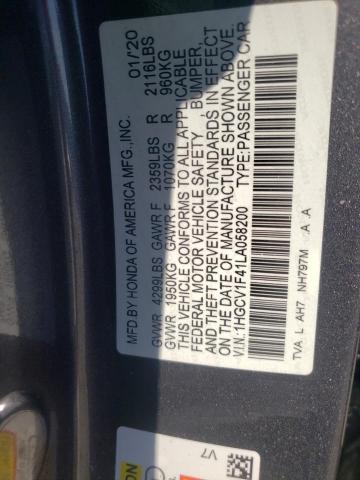 Photo 11 VIN: 1HGCV1F41LA058200 - HONDA ACCORD EX 