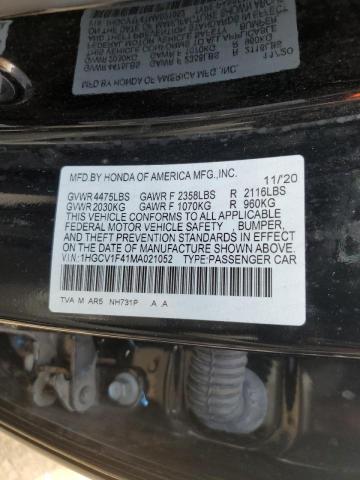 Photo 9 VIN: 1HGCV1F41MA021052 - HONDA ACCORD SPO 