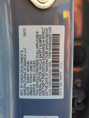 Photo 12 VIN: 1HGCV1F41MA113052 - HONDA ACCORD SPO 